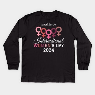 International Womens Day 2024 - Women Icon Kids Long Sleeve T-Shirt